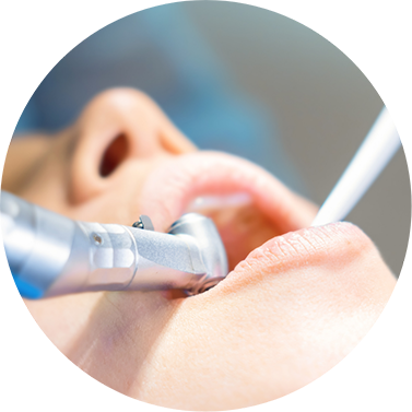 Dental patient being treated
